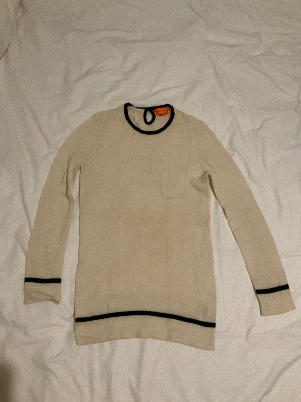 Joe Fresh 100% CASHMERE crewneck long sleeve sweater size XS ivory